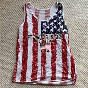 NWOT Fort Walton Beach Stars and Stripes America top